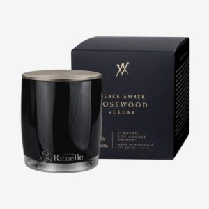 Black Amber scented soy candle